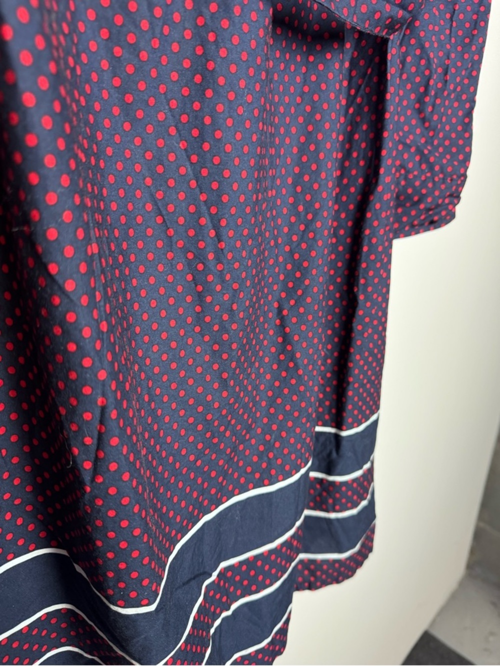 Tommy Hilfiger Navy red Polka dot shirt dress - Picture 4 of 8